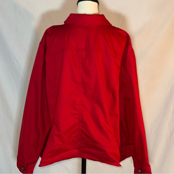 CJ Banks • Red Denim Jacket • Size 2x - Picture 2 of 4